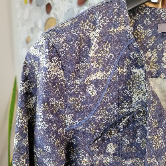 Sandwich Steel Blue and Cream Abstract Print Jacket EU 36/US 6 - Picture 6 of 16